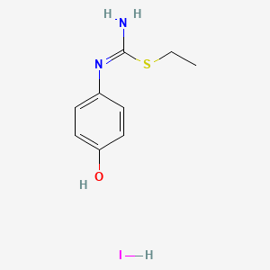 molecular formula C9H13IN2OS B2925668 Ethyl (4-hydroxyphenyl)-carbamimidothioate hydroiodide CAS No. 189869-87-2