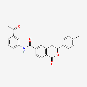 molecular formula C25H21NO4 B2925684 N-(3-acetylphenyl)-3-(4-methylphenyl)-1-oxo-3,4-dihydro-1H-2-benzopyran-6-carboxamide CAS No. 951895-78-6