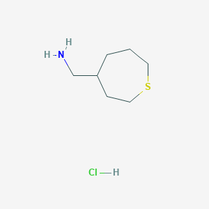 molecular formula C7H16ClNS B2925707 Thiepan-4-ylmethanamine hydrochloride CAS No. 2172560-64-2