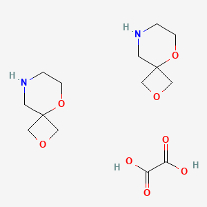 molecular formula C14H24N2O8 B2925711 2,5-Dioxa-8-azaspiro[3.5]nonane hemioxalate CAS No. 1184185-17-8; 1845713-71-4