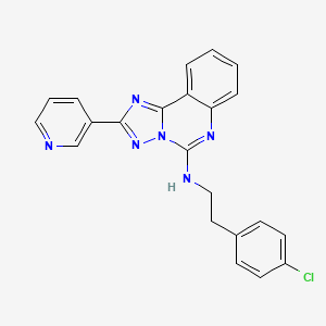 molecular formula C22H17ClN6 B2925717 N-[2-(4-Chlorophenyl)ethyl]-2-(pyridin-3-YL)-[1,2,4]triazolo[1,5-C]quinazolin-5-amine CAS No. 902909-33-5