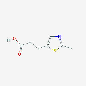 molecular formula C7H9NO2S B2925719 3-(2-Methyl-1,3-thiazol-5-yl)propanoic acid CAS No. 60588-57-0