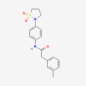N-(4-(1,1-dioxidoisothiazolidin-2-yl)phenyl)-2-(m-tolyl)acetamide
