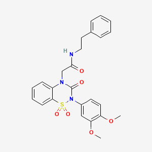 2-(2-(3,4-dimethoxyphenyl)-1,1-dioxido-3-oxo-2H-benzo[e][1,2,4]thiadiazin-4(3H)-yl)-N-phenethylacetamide