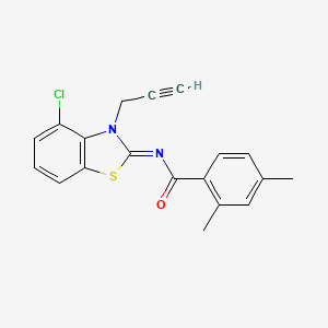 (Z)-N-(4-chloro-3-(prop-2-yn-1-yl)benzo[d]thiazol-2(3H)-ylidene)-2,4-dimethylbenzamide