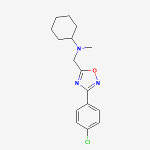 N-{[3-(4-chlorophenyl)-1,2,4-oxadiazol-5-yl]methyl}-N-methylcyclohexanamine