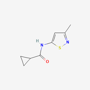 molecular formula C8H10N2OS B2925775 N-(3-methyl-1,2-thiazol-5-yl)cyclopropanecarboxamide CAS No. 72592-14-4