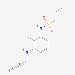 molecular formula C13H18N2O2S B2925805 N-[2-Methyl-3-(prop-2-ynylamino)phenyl]propane-1-sulfonamide CAS No. 1436293-95-6