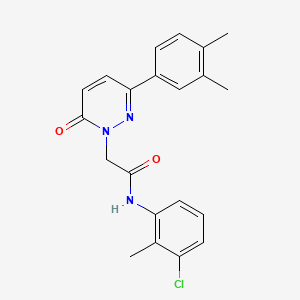 molecular formula C21H20ClN3O2 B2925812 N-(3-chloro-2-methylphenyl)-2-[3-(3,4-dimethylphenyl)-6-oxo-1,6-dihydropyridazin-1-yl]acetamide CAS No. 922934-14-3
