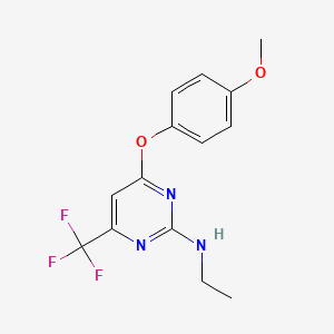 N-ethyl-4-(4-methoxyphenoxy)-6-(trifluoromethyl)-2-pyrimidinamine