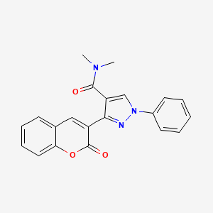 N,N-dimethyl-3-(2-oxo-2H-chromen-3-yl)-1-phenyl-1H-pyrazole-4-carboxamide