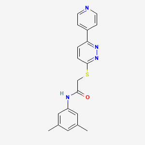molecular formula C19H18N4OS B2925887 N-(3,5-dimethylphenyl)-2-{[6-(pyridin-4-yl)pyridazin-3-yl]sulfanyl}acetamide CAS No. 872701-59-2