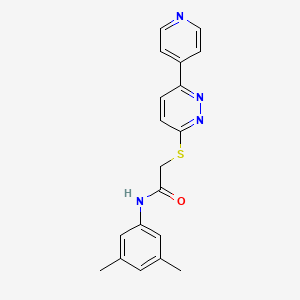 N-(3,5-dimethylphenyl)-2-(6-pyridin-4-ylpyridazin-3-yl)sulfanylacetamide