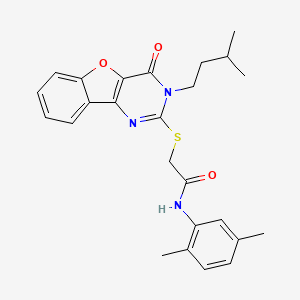 N-(2,5-dimethylphenyl)-2-{[3-(3-methylbutyl)-4-oxo-3,4-dihydro[1]benzofuro[3,2-d]pyrimidin-2-yl]sulfanyl}acetamide