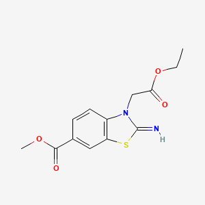 Methyl 3-(2-ethoxy-2-oxoethyl)-2-imino-2,3-dihydrobenzo[d]thiazole-6-carboxylate
