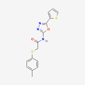 N-(5-(thiophen-2-yl)-1,3,4-oxadiazol-2-yl)-2-(p-tolylthio)acetamide