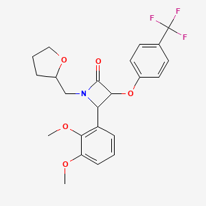 4-(2,3-Dimethoxyphenyl)-1-[(oxolan-2-yl)methyl]-3-[4-(trifluoromethyl)phenoxy]azetidin-2-one
