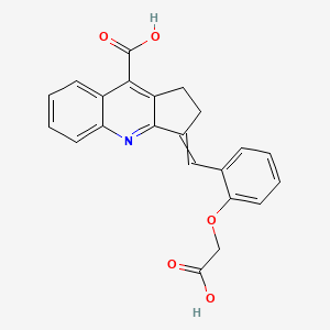 3-{[2-(carboxymethoxy)phenyl]methylidene}-1H,2H,3H-cyclopenta[b]quinoline-9-carboxylic acid