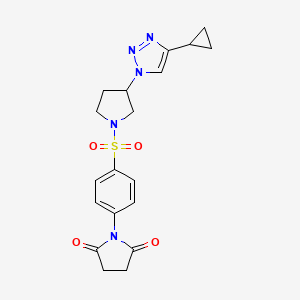 1-(4-((3-(4-cyclopropyl-1H-1,2,3-triazol-1-yl)pyrrolidin-1-yl)sulfonyl)phenyl)pyrrolidine-2,5-dione