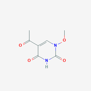 molecular formula C7H8N2O4 B2925948 5-acetyl-1-methoxy-2,4(1H,3H)-pyrimidinedione CAS No. 477853-68-2