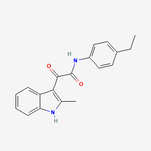 molecular formula C19H18N2O2 B2925951 N-(4-ethylphenyl)-2-(2-methyl-1H-indol-3-yl)-2-oxoacetamide CAS No. 852369-14-3