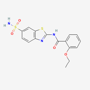molecular formula C16H15N3O4S2 B2925964 2-ethoxy-N-(6-sulfamoylbenzo[d]thiazol-2-yl)benzamide CAS No. 691376-73-5