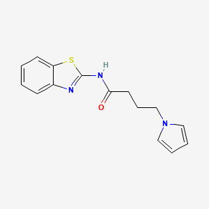 molecular formula C15H15N3OS B2925968 N-(benzo[d]thiazol-2-yl)-4-(1H-pyrrol-1-yl)butanamide CAS No. 1251558-01-6