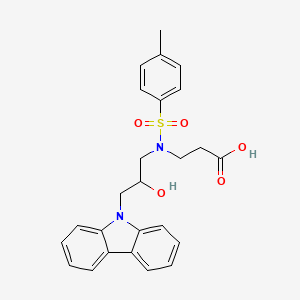 molecular formula C25H26N2O5S B2925976 3-{N-[3-(9H-carbazol-9-yl)-2-hydroxypropyl]4-methylbenzenesulfonamido}propanoic acid CAS No. 923172-48-9