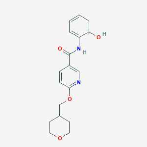 molecular formula C18H20N2O4 B2925989 N-(2-hydroxyphenyl)-6-((tetrahydro-2H-pyran-4-yl)methoxy)nicotinamide CAS No. 2034616-37-8