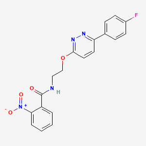 molecular formula C19H15FN4O4 B2925990 N-(2-((6-(4-fluorophenyl)pyridazin-3-yl)oxy)ethyl)-2-nitrobenzamide CAS No. 920156-81-6