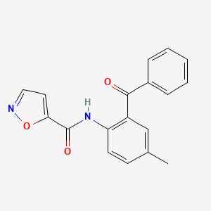 molecular formula C18H14N2O3 B2926021 N-(2-benzoyl-4-methylphenyl)-1,2-oxazole-5-carboxamide CAS No. 941957-38-6