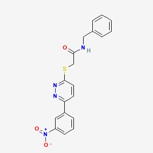 N-benzyl-2-[6-(3-nitrophenyl)pyridazin-3-yl]sulfanylacetamide