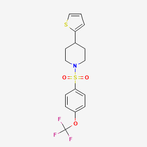4-(Thiophen-2-yl)-1-((4-(trifluoromethoxy)phenyl)sulfonyl)piperidine