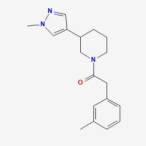 1-(3-(1-methyl-1H-pyrazol-4-yl)piperidin-1-yl)-2-(m-tolyl)ethan-1-one