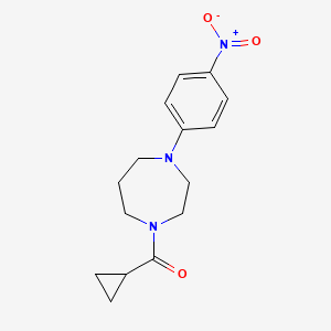 molecular formula C15H19N3O3 B2926046 Cyclopropyl(4-(4-nitrophenyl)-1,4-diazepan-1-yl)methanone CAS No. 1286728-06-0