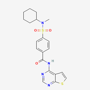 4-(N-cyclohexyl-N-methylsulfamoyl)-N-(thieno[2,3-d]pyrimidin-4-yl)benzamide