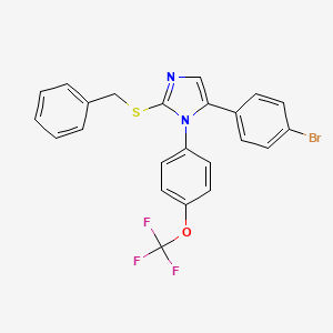 2-(benzylthio)-5-(4-bromophenyl)-1-(4-(trifluoromethoxy)phenyl)-1H-imidazole