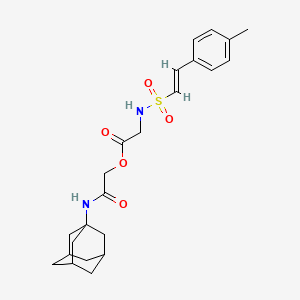 [2-(1-adamantylamino)-2-oxoethyl] 2-[[(E)-2-(4-methylphenyl)ethenyl]sulfonylamino]acetate