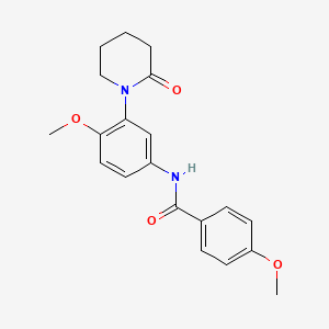 4-methoxy-N-[4-methoxy-3-(2-oxopiperidin-1-yl)phenyl]benzamide