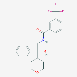 molecular formula C21H22F3NO3 B2926086 N-[2-hydroxy-2-(oxan-4-yl)-2-phenylethyl]-3-(trifluoromethyl)benzamide CAS No. 2034454-69-6