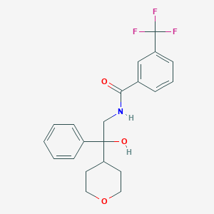 N-(2-hydroxy-2-phenyl-2-(tetrahydro-2H-pyran-4-yl)ethyl)-3-(trifluoromethyl)benzamide