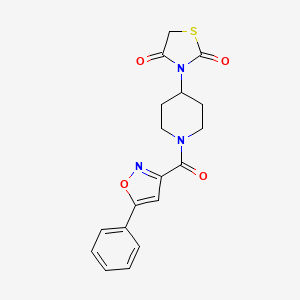 3-(1-(5-Phenylisoxazole-3-carbonyl)piperidin-4-yl)thiazolidine-2,4-dione