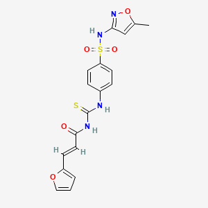 (E)-3-(furan-2-yl)-N-((4-(N-(5-methylisoxazol-3-yl)sulfamoyl)phenyl)carbamothioyl)acrylamide