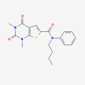N-butyl-1,3-dimethyl-2,4-dioxo-N-phenyl-1,2,3,4-tetrahydrothieno[2,3-d]pyrimidine-6-carboxamide