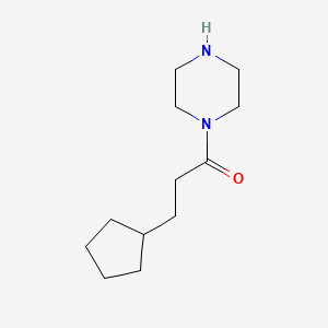 3-Cyclopentyl-1-(piperazin-1-yl)propan-1-one