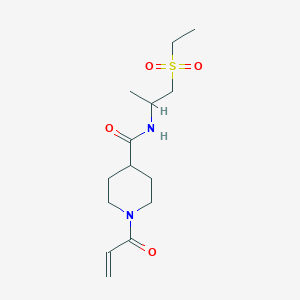 N-(1-Ethylsulfonylpropan-2-yl)-1-prop-2-enoylpiperidine-4-carboxamide