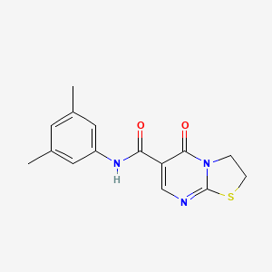 molecular formula C15H15N3O2S B2926115 N-(3,5-dimethylphenyl)-5-oxo-2H,3H,5H-[1,3]thiazolo[3,2-a]pyrimidine-6-carboxamide CAS No. 443329-64-4