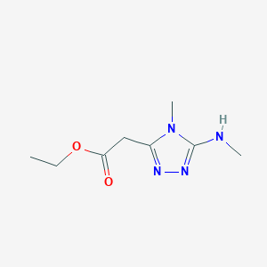 ethyl 2-[4-methyl-5-(methylamino)-4H-1,2,4-triazol-3-yl]acetate