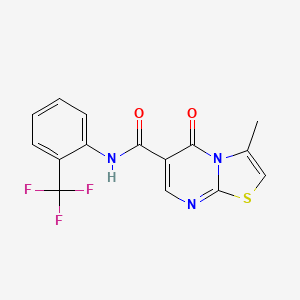 3-methyl-5-oxo-N-(2-(trifluoromethyl)phenyl)-5H-thiazolo[3,2-a]pyrimidine-6-carboxamide