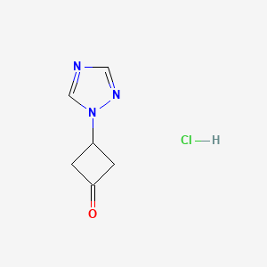 3-(1,2,4-Triazol-1-yl)cyclobutan-1-one;hydrochloride